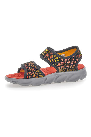 Sandali Skechers Hypno Splash Sun Sonic črni in oranžni