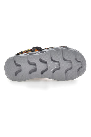 Sandali Skechers Hypno Splash Sun Sonic črni in oranžni