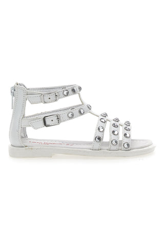 Sandali Laura Biagiotti 14868 beli s kristali