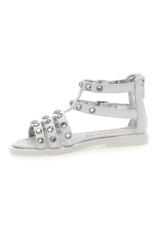 Sandali Laura Biagiotti 14868 beli s kristali