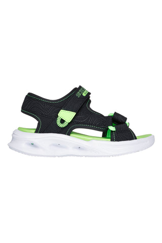 Črni sandali z lučkami za otroke Skechers Sola Glow Sandal