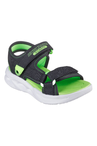 Črni sandali z lučkami za otroke Skechers Sola Glow Sandal