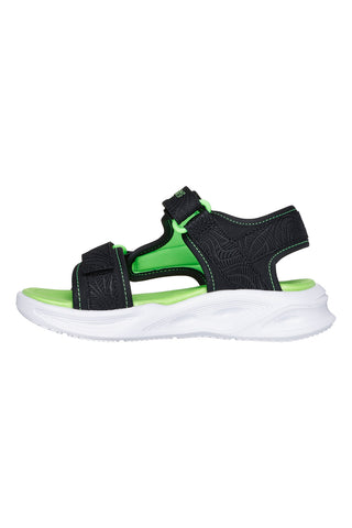 Črni sandali z lučkami za otroke Skechers Sola Glow Sandal