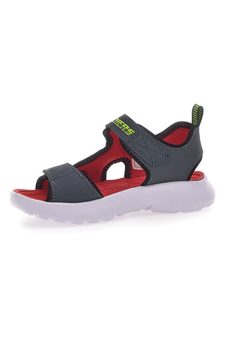 Črne in rdeče sandale iz tkanine Skechers Razor Splash Aqua Buddies