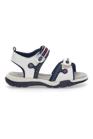 Bele sandale z velcro trakovi Superga 63278