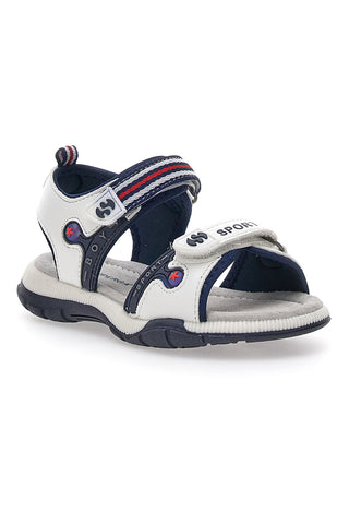 Bele sandale z velcro trakovi Superga 63278