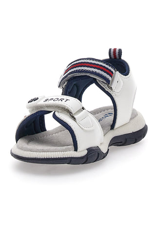 Bele sandale z velcro trakovi Superga 63278