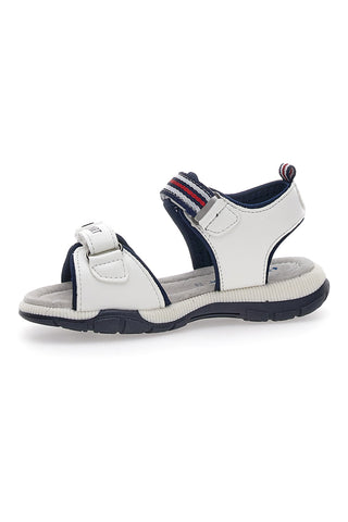 Bele sandale z velcro trakovi Superga 63278