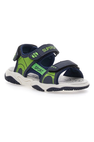 Modri in zeleni sandali z velcro trakovi Superga 63479