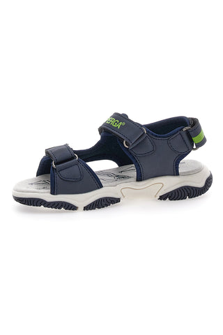 Modri in zeleni sandali z velcro trakovi Superga 63479