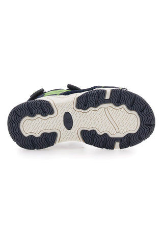 Modri in zeleni sandali z velcro trakovi Superga 63479