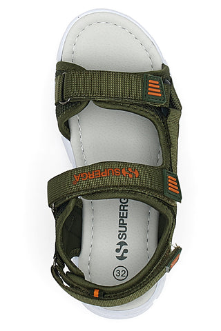 Sandali Verde Militare z nastavljivimi trakovi z velcro Superga 83478