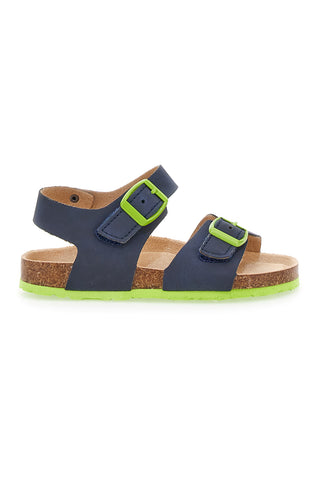Modri sandali s sponkami Asso 16210