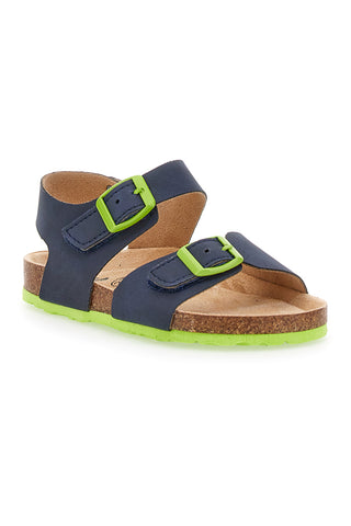 Modri sandali s sponkami Asso 16210