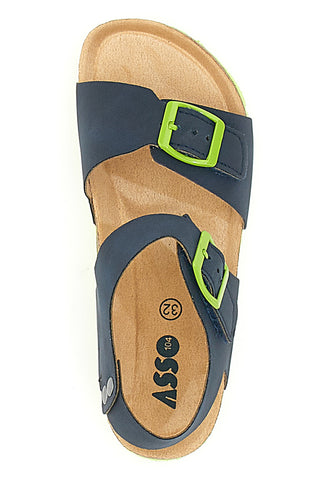 Modri sandali z velcro zapenjanjem ASSO 16210