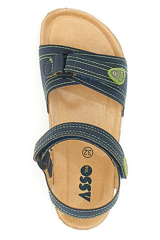 Modri sandali z velcro zapenjanjem ASSO 64135