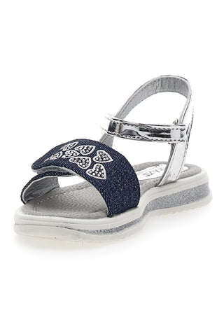 Sandali Denim in srebrni z zapenjanjem na velcro Thank you Girl 218734