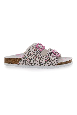 Bele leopardaste copate z roza detajli Pitt Kids 14459