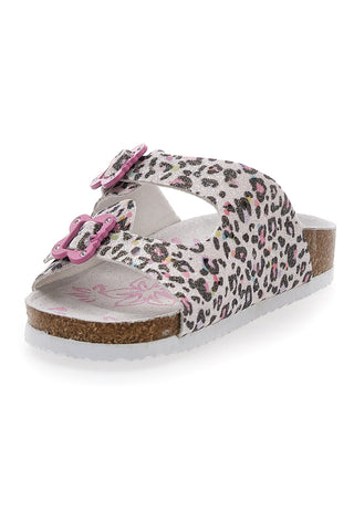 Bele leopardaste copate z roza detajli Pitt Kids 14459