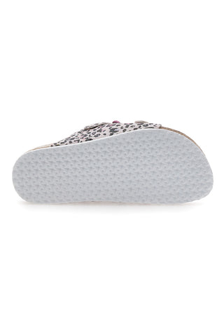 Bele leopardaste copate z roza detajli Pitt Kids 14459