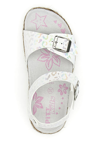Bele sandale s trakom Pitt Kids 14452