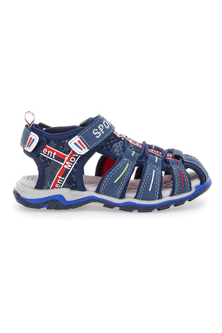Modri sandali Fisherman z velcro zaponko Pitt Kids 14116