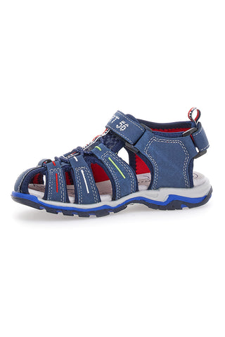 Modri sandali Fisherman z velcro zaponko Pitt Kids 14116