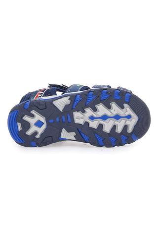 Modri sandali Fisherman z velcro zaponko Pitt Kids 14116