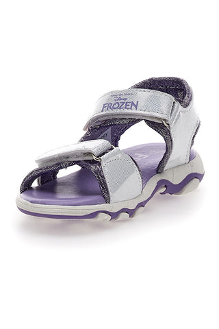 Viola in srebrni sandali z velcro trakovi Frozen 17308