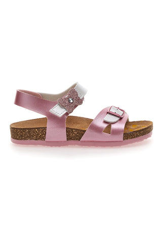 Roza in beli sandali Pittarello Bio 257157
