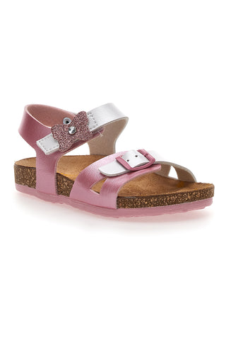 Roza in beli sandali Pittarello Bio 257157