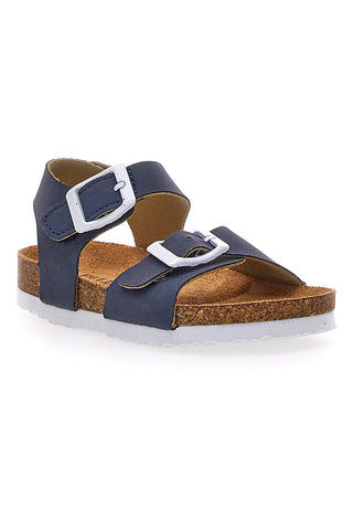 Modri sandali s sponkami Pitt Kids 14466