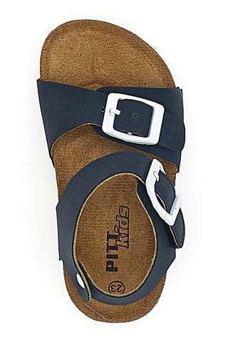 Modri sandali s sponkami Pitt Kids 14466