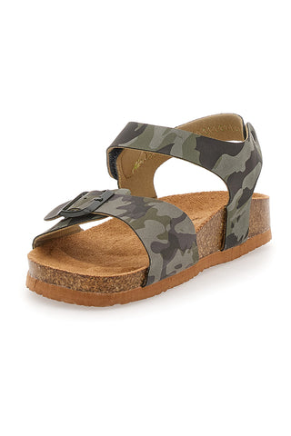 Zelene sandale s kamuflažnim vzorcem in velcro trakovi Pitt Kids 14432