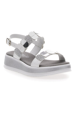 Elegantne bele sandale za slovesnosti Grazie Girl 11244033