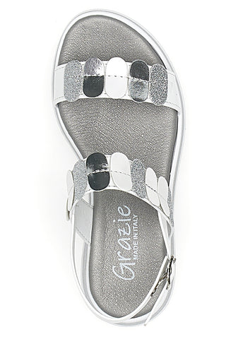 Elegantne bele sandale za slovesnosti Grazie Girl 11244033