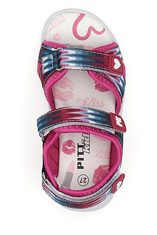 Fuksijeve sandale z vzorcem in zaponkami z velcro trakom Pitt Kids 2712