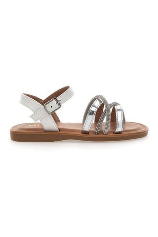 Bele sandale s trakom Pitt Kids 392433