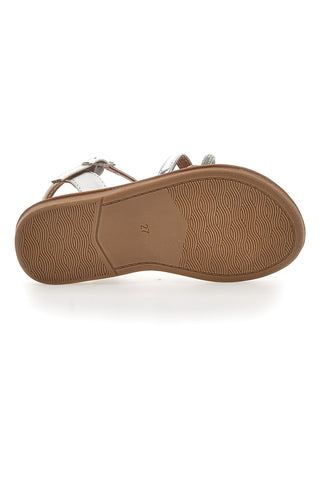 Bele sandale s trakom Pitt Kids 392433