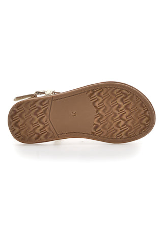 Zlati sandali s trakom Pitt Kids 392430