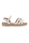 Bele sandale z zlatimi detajli Pitt Kids 392427