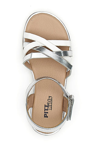 Bele in srebrne sandale Pittarello Kids 392428