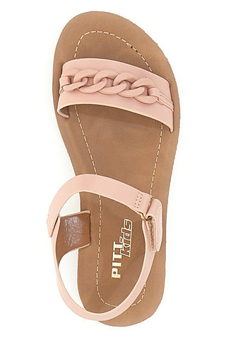 Sandali z roza trakom in verigo Pitt Kids 18150