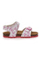Sandali z rožnatimi in belimi srčki Pitt Kids 45289