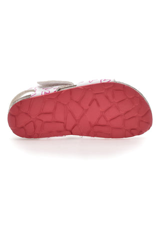 Sandali z rožnatimi in belimi srčki Pitt Kids 45289