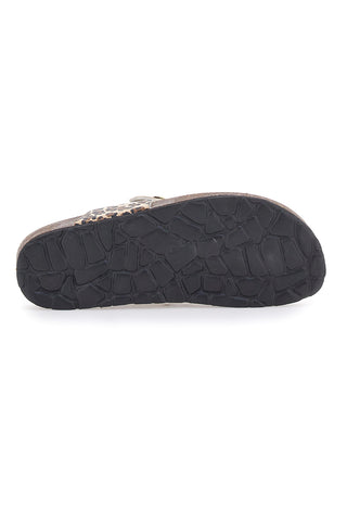 Pantofle Infradito Animalier s podplatom iz pravega usnja Pitt Kids 45261