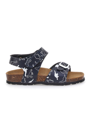 Modre sandale s sponko in dinozavri Pitt Kids 45289