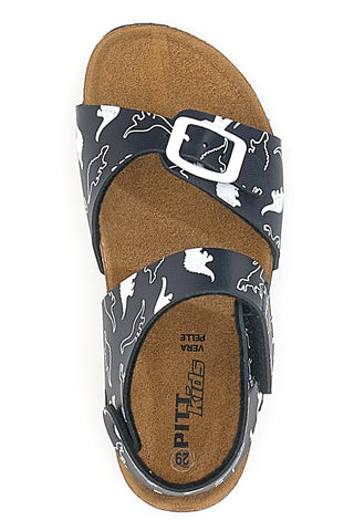 Modre sandale s sponko in dinozavri Pitt Kids 45289