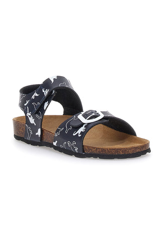 Sandali Navy z velcro trakovi in usnjenim podplatom Pitt Kids 45289