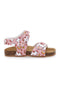 Roza sandali z velcro trakovi in usnjenim podplatom Pitt Kids 47327
